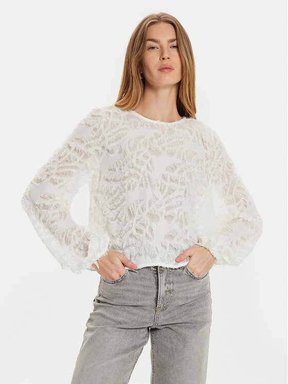 Gina Tricot Gina Tricot Bluse 23424 Weiß Regular Fit
