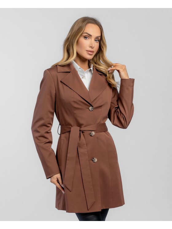 Salme Salme Trenčkot Lena Hnedá Regular Fit