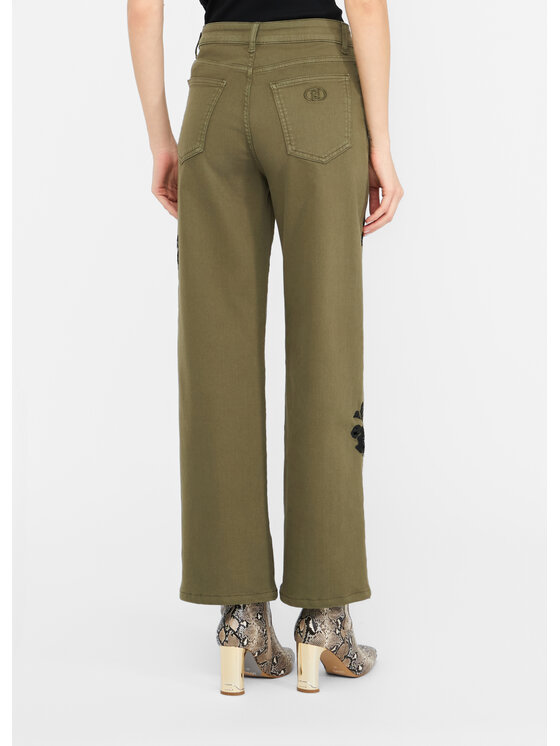 Liu Jo Liu Jo Pantaloni di tessuto UF5245T012AM9767 Verde Regular Fit
