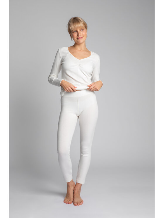 LaLupa LaLupa Pantalone del pigiama LA035 Bianco Comfortable Fit