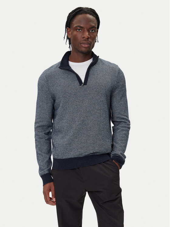 BOSS BOSS Пуловер H-Hettore 50549976 Тъмносин Regular Fit