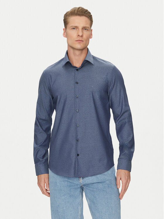 Calvin Klein Košeľa K10K114311 Tmavomodrá Regular Fit