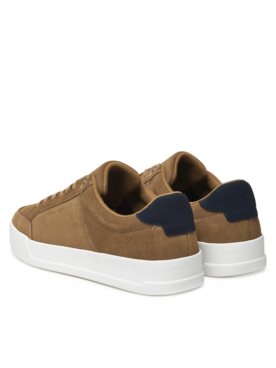 Tommy Hilfiger Tommy Hilfiger Sneakersy Th Court Summer Suede FM0FM05517 Brązowy