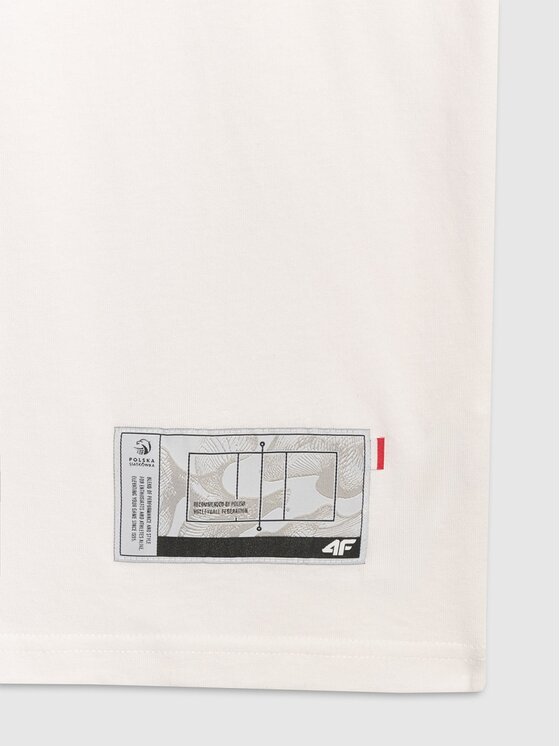 4F 4F Maglietta da nuoto 4FRAW25TTSHM3319-10S Bianco Regular Fit