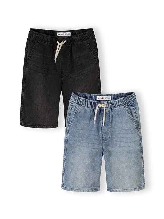 minoti minoti Szorty jeansowe 29SHORT253 Czarny Regular Fit