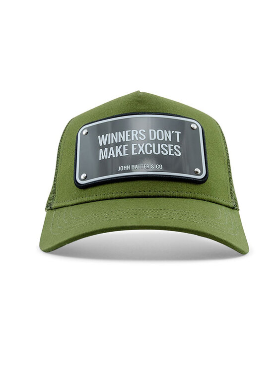 John Hatter & Co John Hatter & Co Czapka z daszkiem Winners Don't Make Excuses Zielony