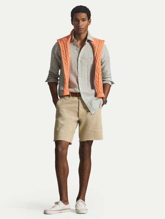 Polo Ralph Lauren Polo Ralph Lauren Πουκάμισο 710B15594001 Ανοιχτό πράσινο Custom Fit