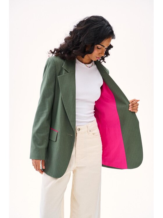 NAOKO NAOKO Marynarka Fresh Chapter Zielony Regular Fit