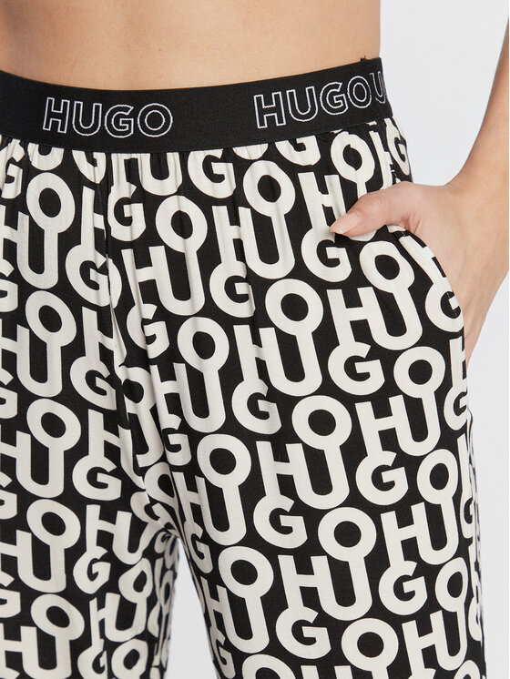 Hugo Hugo Spodnie piżamowe Unite Printed 50480614 Czarny Regular Fit