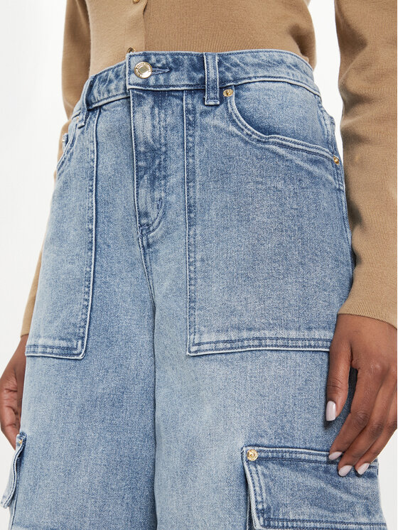 MICHAEL Michael Kors MICHAEL Michael Kors Jeansy MT4905HEB1 Niebieski Wide Leg