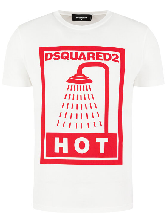 Dsquared2 Dsquared2 T-Shirt Hot Shower S74GD0651.S22427 Biały Regular Fit