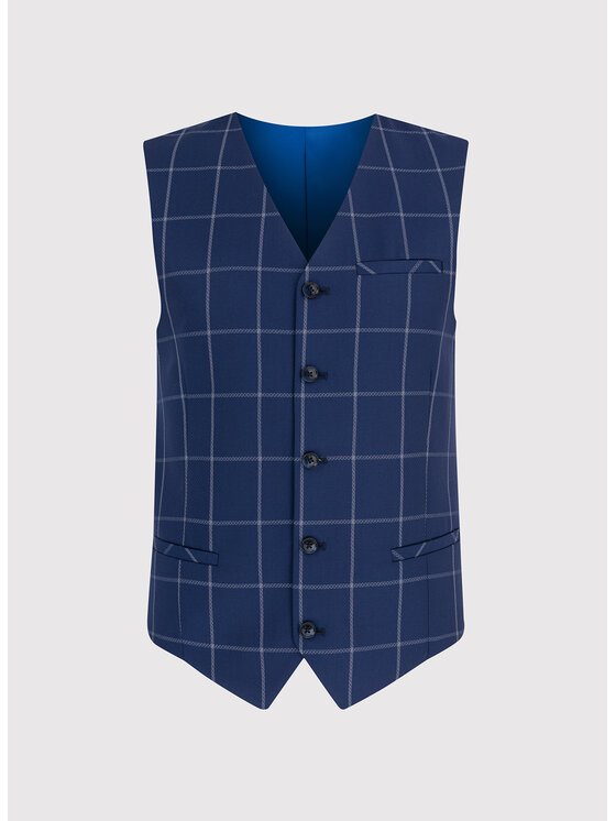 Pako Lorente Pako Lorente Kamizelka P24SF-8X-007 Granatowy Slim Fit