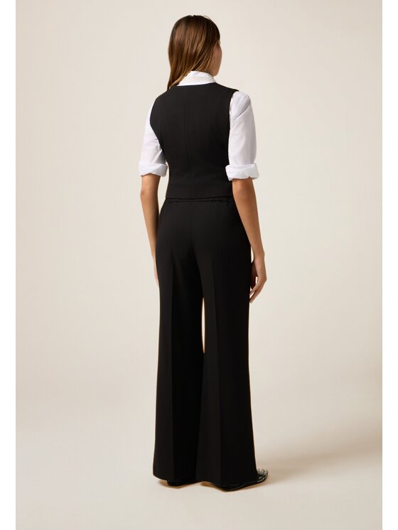 Oltre Oltre Gilet L031R000042N033 Nero Slim Fit