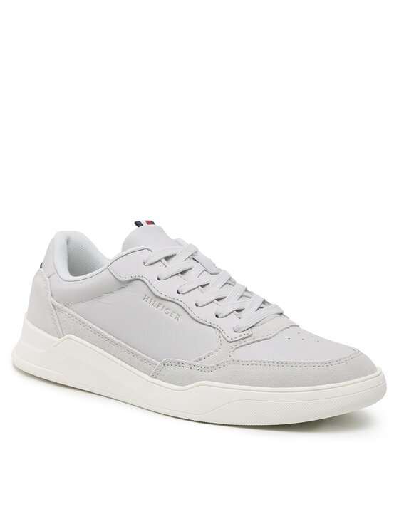 Tommy Hilfiger Tommy Hilfiger Сникърси Elevated Cupsole Leather Mix FM0FM04358 Сив