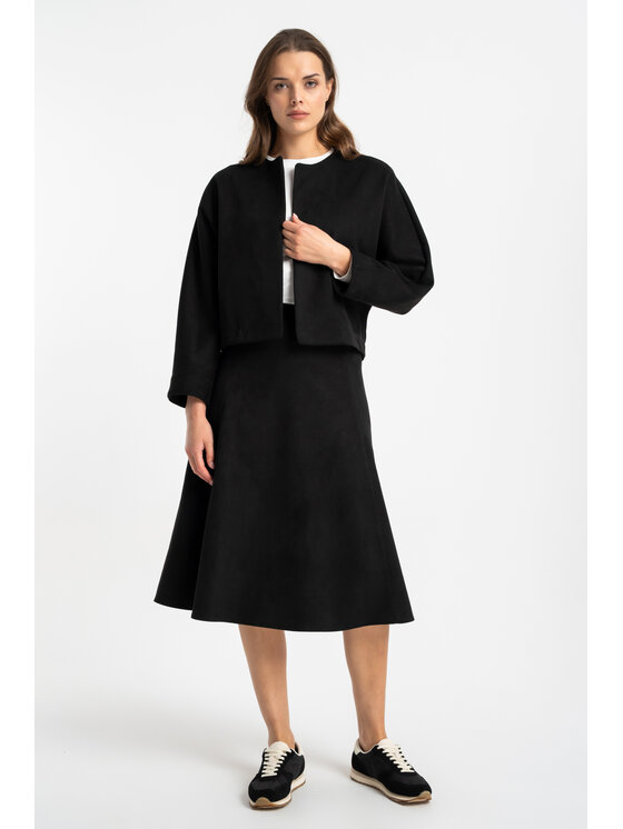 CLICK CLICK Φούστα midi 70-754 Μαύρο Classic Fit