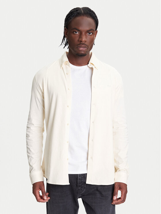 BOSS BOSS Camicia Myjersey 50543089 Giallo Slim Fit