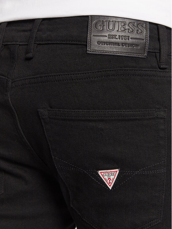 Guess Guess Farmer Angels M2YAN2 D4Q51 Fekete Slim Fit