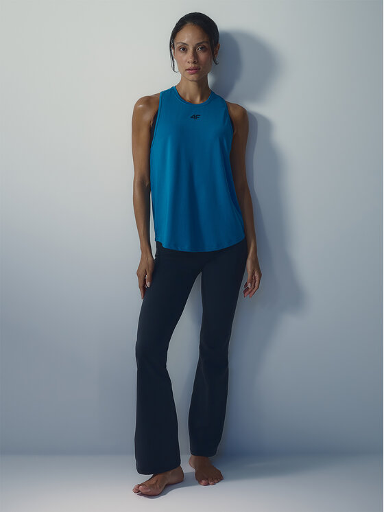 4F 4F Top LUMINOUS FLIGHT Turkusowy Regular Fit