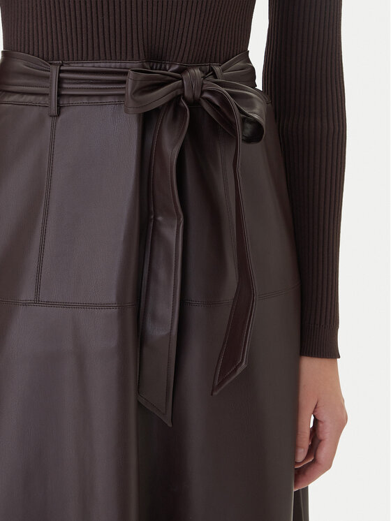TWINSET TWINSET Trikotāžas kleita 252TT3560 Brūns Slim Fit