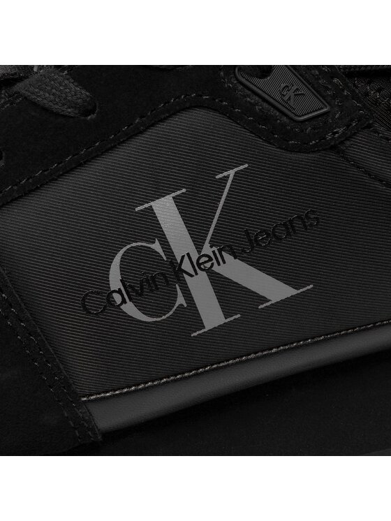 Calvin Klein Jeans Calvin Klein Jeans Сникърси Runner Sock Laceup Ny-Lth YM0YM00553 Черен