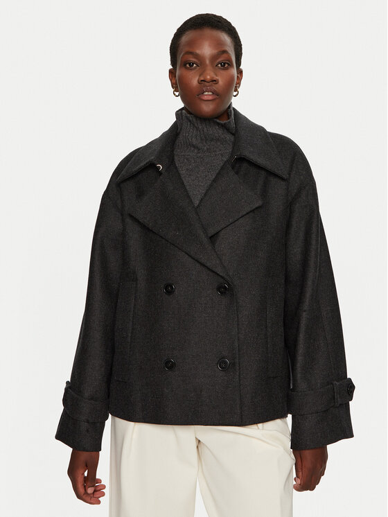 IVY OAK IVY OAK Cappotto di lana Janet IO119122 Grigio Regular Fit