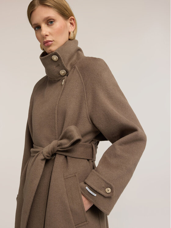 Motivi Motivi Cappotto invernale 0065Q000713N002 Crema A-Line Fit