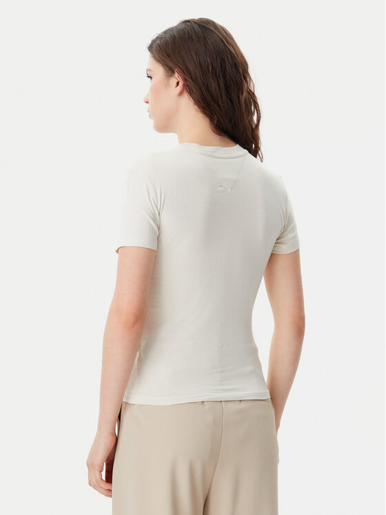 Tommy Jeans Tommy Jeans T-Shirt Tonal Linear DW0DW20315 Beżowy Slim Fit