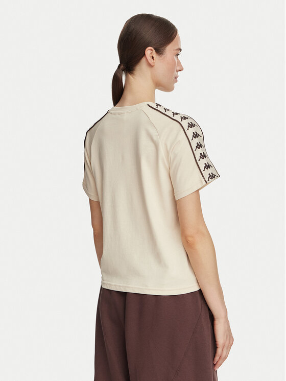 Kappa Kappa T-Shirt 371U6WW Μπεζ Regular Fit