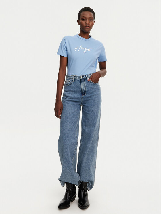 HUGO HUGO T-krekls Damacia 50535491 Zils Regular Fit