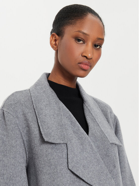 BOSS Boss Gyapjú kabát Clibari 50521160 Szürke Regular Fit