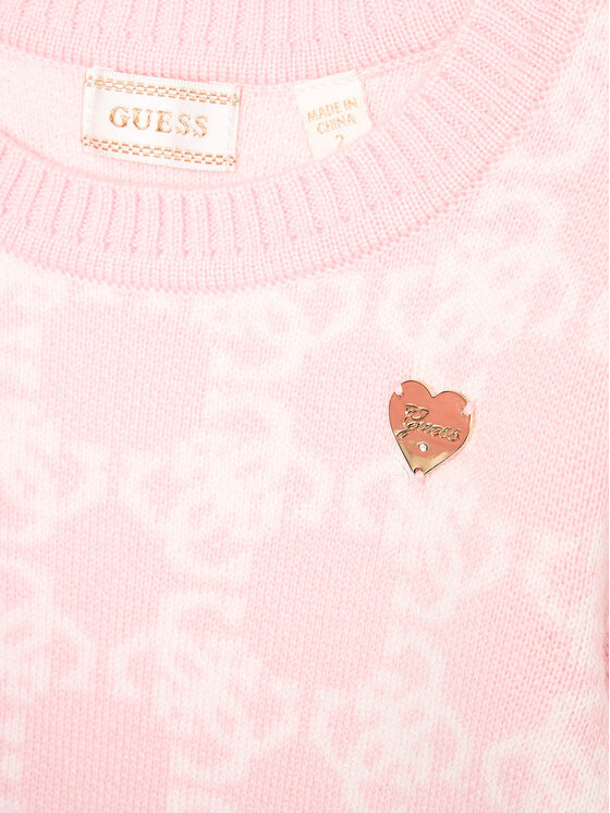 Guess Guess Trikotažinė suknelė K4BK20 Z3K10 Rožinė Regular Fit