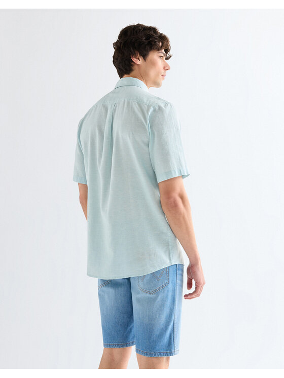 Wrangler Wrangler Camicia SS 1 PKT SHIRT Blu Regular Fit