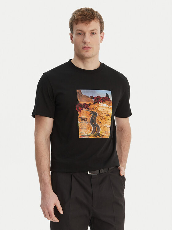 HUGO HUGO T-Shirt Dikerd 50564024 Černá Relaxed Fit