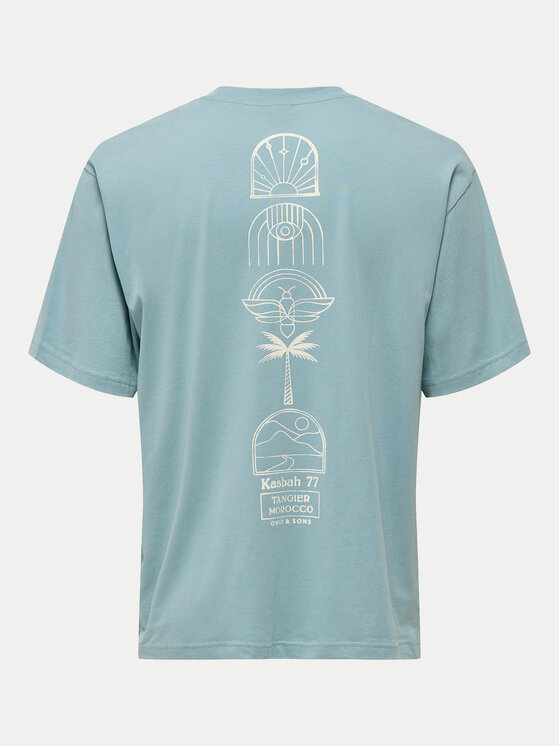 Only & Sons Only & Sons T-Shirt Malik 22029484 Niebieski Relaxed Fit