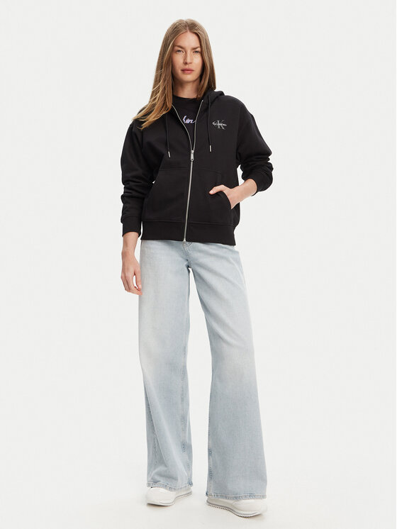 Calvin Klein Jeans Calvin Klein Jeans Mikina Monologo LV047B270G Čierna Regular Fit
