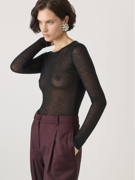 La Mania La Mania Longsleeve ELEA Nero Classic Fit