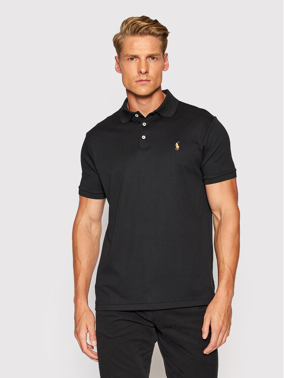 Polo Ralph Lauren Polo Ssl 710713130001 Melns Slim Fit