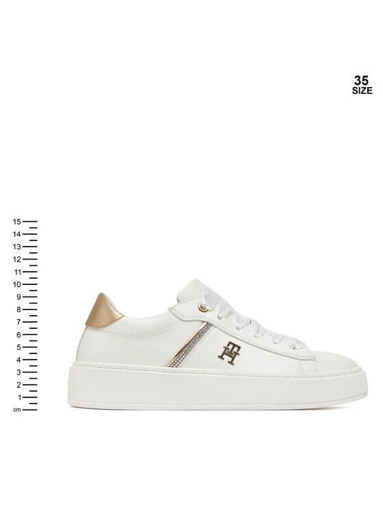 Tommy Hilfiger Tommy Hilfiger Laisvalaikio batai Low Cut Lace-Up Sneaker T4A9-33933-0206 S Balta