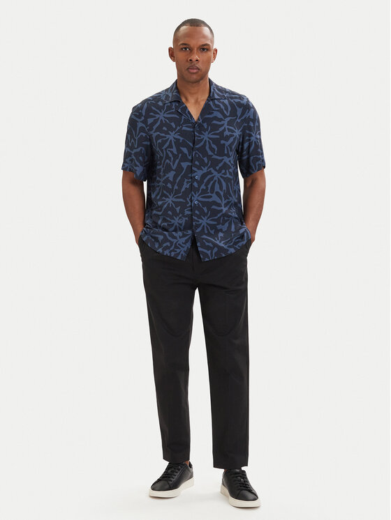 BOSS BOSS Camicia Rayer 50559632 Blu scuro Regular Fit