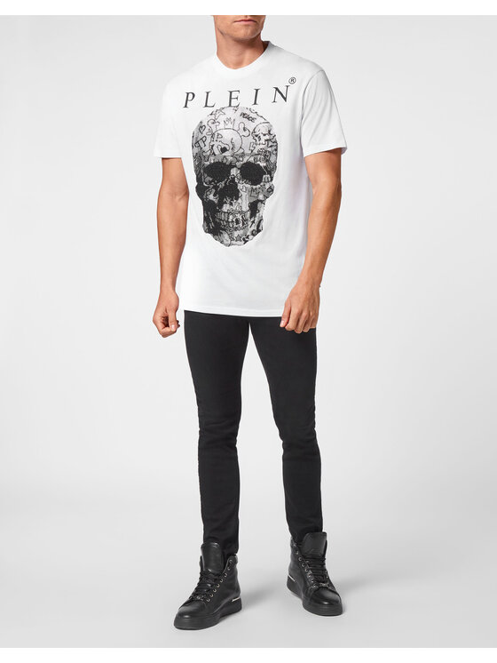 PHILIPP PLEIN PHILIPP PLEIN T-Shirt 12855 Biały Regular Fit