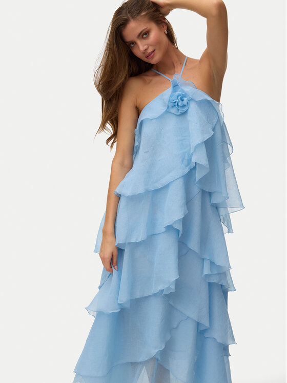 Vero Moda Vero Moda Poletna obleka Delillah 10338846 Svetlo modra Regular Fit