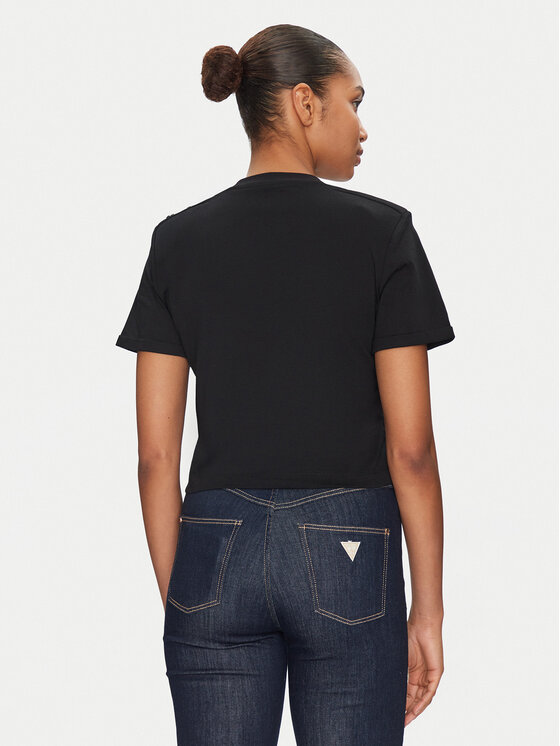 Guess Guess T-krekls W5GI15 K8FQ4 Melns Regular Fit