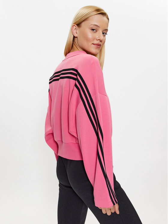 adidas adidas Majica dugih rukava Future Icons 3-Stripes Sweatshirt IL3054 Ružičasta Loose Fit