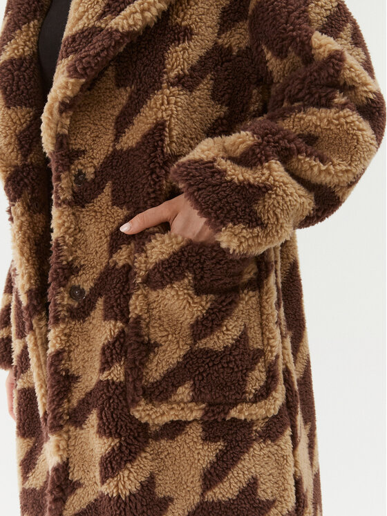 United Colors Of Benetton United Colors Of Benetton Kevad-sügis mantel 25CADN036 Pruun Comfort Fit