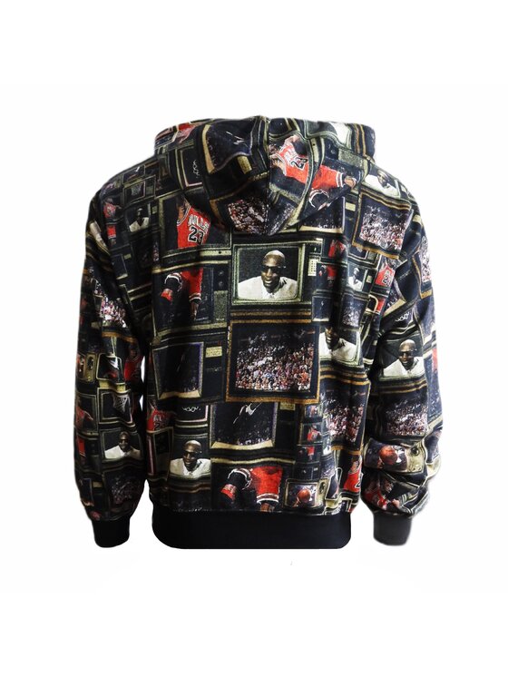 Nike Nike Bluza Brooklyn Fleece Printed Pullover Czarny Regular Fit