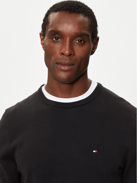 Tommy Hilfiger Tommy Hilfiger Pulover Essential MW0MW14748 Negru Regular Fit
