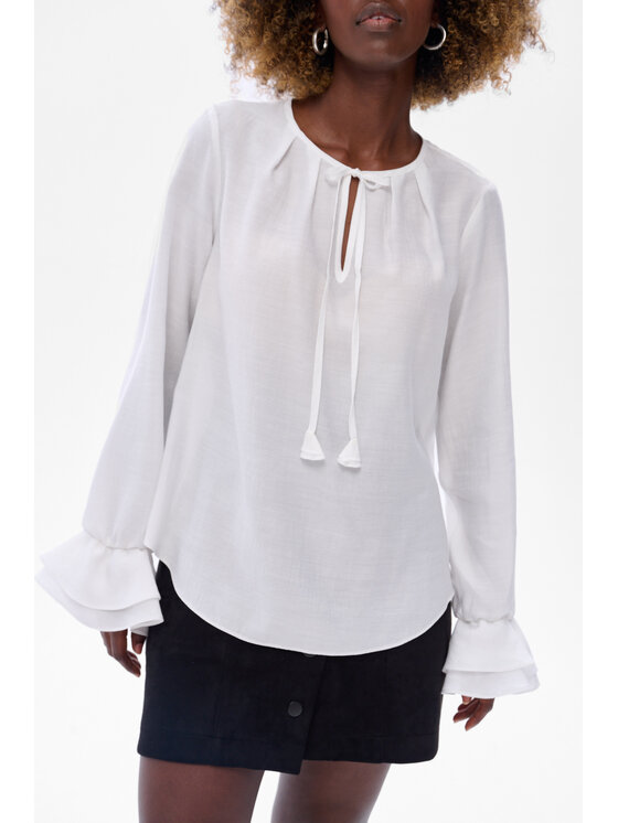 blue shadow blue shadow Bluzka Louise Écru Regular Fit