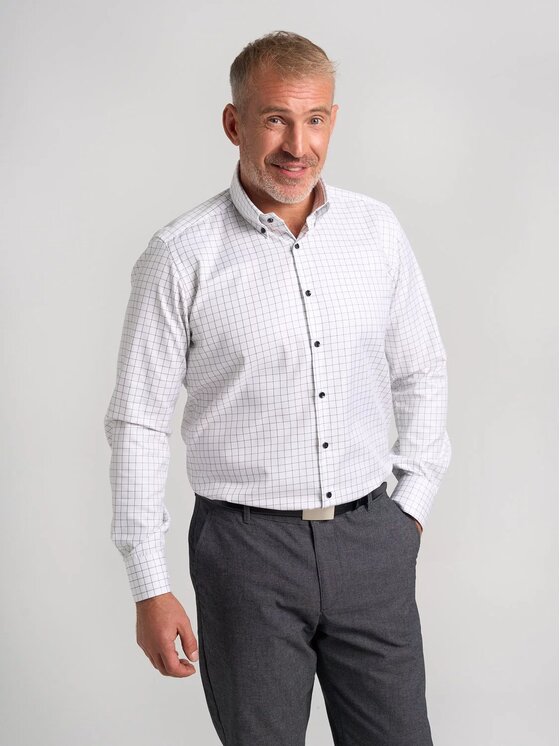 Willsoor Willsoor Koszula 43201sl Biały Slim Fit