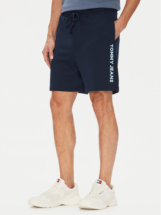 Tommy Jeans Športové kraťasy New Classic Beach DM0DM21781 Tmavomodrá Relaxed Fit