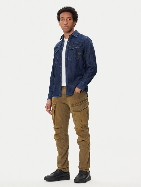 G-Star Raw G-Star Raw Kalhoty z materiálu Rovic Zip 3D D02190-E172 Zelená Tapered Fit